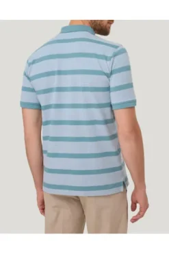 PIERRE CARDIN Polo Shirt mint gestreift