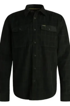 PME LEGEND Hemd fine corduroy jet black kariert