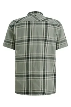 PME LEGEND Hemd Yarn Dyed iceberg green kariert Regular Fit Kurzarm