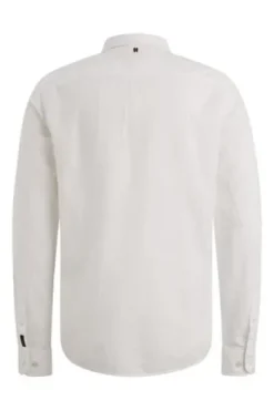 PME LEGEND Leinen Hemd bright white Langarm