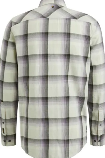 PME Legend Long Sleeve Shirt Ctn Twill Check Langarmshirts mercury