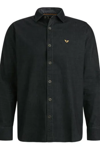 PME Legend Long Sleeve Shirt Fine Cord Langarmshirts black onyx