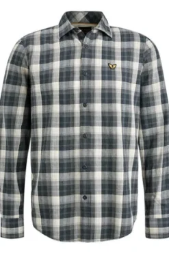 PME Legend Long Sleeve Shirt Twill Yarndyed Check Langarmshirts black onyx