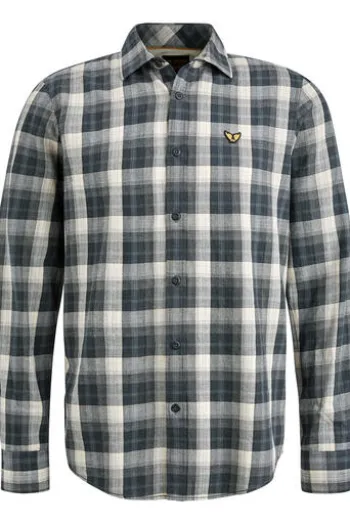 PME Legend Long Sleeve Shirt Twill Yarndyed Check Langarmshirts black onyx
