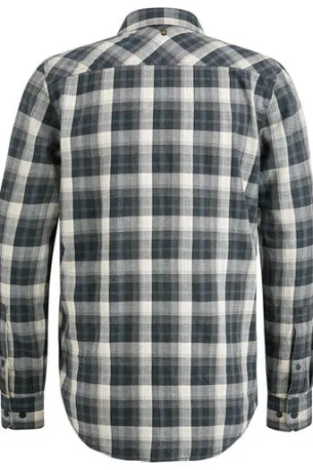 PME Legend Long Sleeve Shirt Twill Yarndyed Check Langarmshirts black onyx