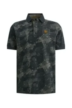 PME LEGEND Pique Polo Shirt carbon gemustert Regular Fit