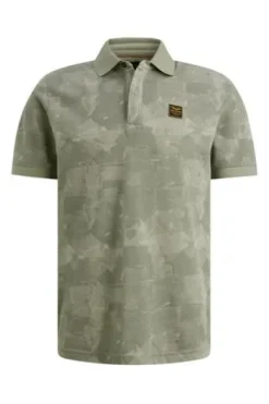 PME LEGEND Pique Polo Shirt iceberg green gemustert Regular Fit