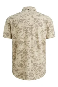 PME LEGEND Piquè Jersey Hemd birch gemustert Kurzarm