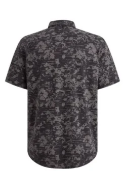 PME LEGEND Piquè Jersey Hemd graphite gemustert Kurzarm