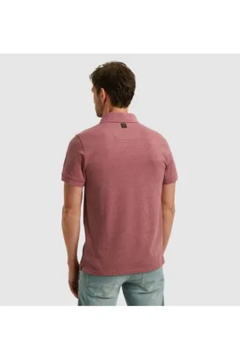 PME LEGEND Polo Shirt Jacquard jersey dry rose Strukturmuster Regular Fit