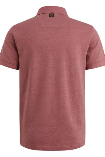 PME LEGEND Polo Shirt Jacquard jersey dry rose Strukturmuster Regular Fit
