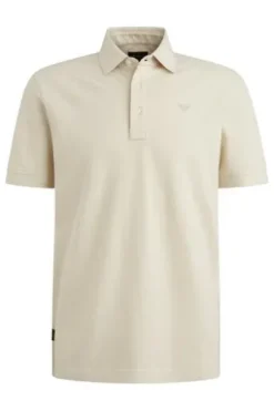 PME LEGEND Polo Shirt pique garment dye bone white