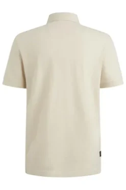 PME LEGEND Polo Shirt pique garment dye bone white