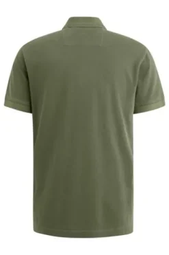 PME LEGEND Polo Shirt pique garment dye Deep lichen green