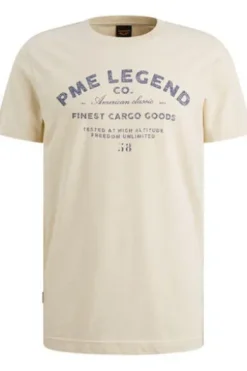 PME LEGEND T-Shirt single jersey bone white