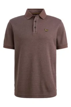PME LEGEND Wo Tone Polo Shirt moonscape gestreift Regular Fit