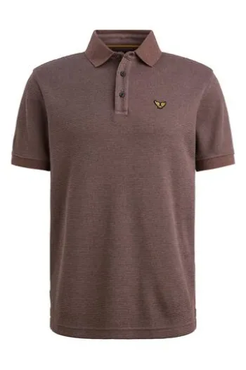 PME LEGEND Wo Tone Polo Shirt moonscape gestreift Regular Fit