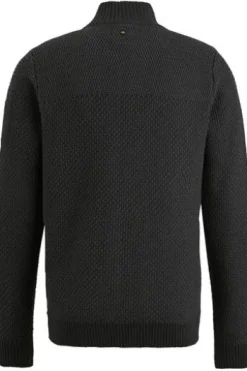 PME Legend Zip jacket cotton structure Strickjacken black onyx