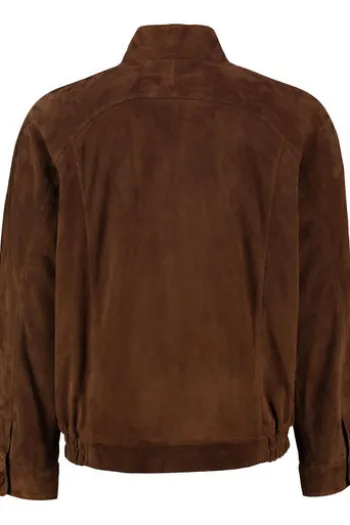 POLAR LEATHER Leder-Blouson braun edelstes Ziegenveloursleder