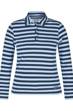 RABE Polo-Shirt pazifik gestreift Langarm