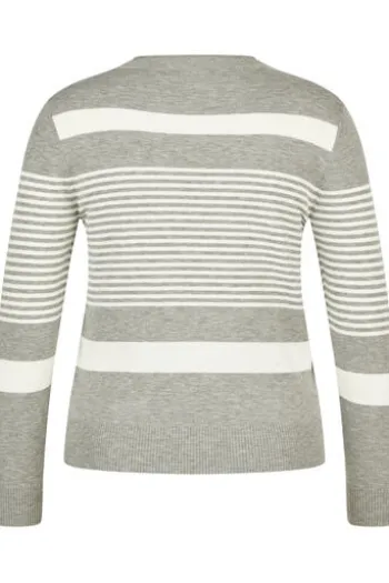 RABE Pullover flanell gestreift