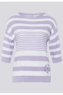 RABE Pullover flieder gestreift Kurzarm
