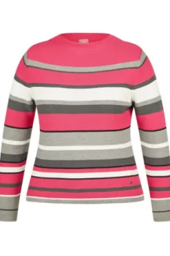 RABE Pullover malve gestreift