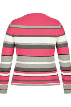 RABE Pullover malve gestreift