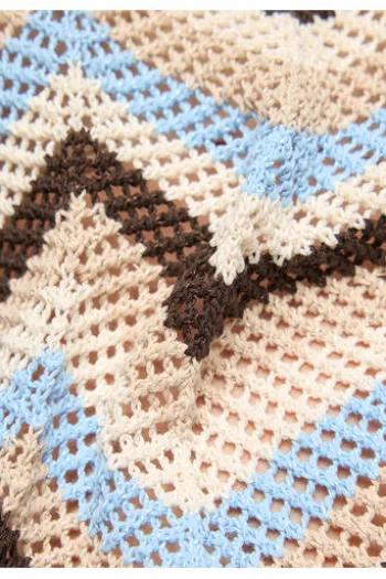 RABE Pullover ozean gemustert Kurzarm