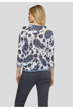 RABE Pullover pazifik geblümt 3/4-Arm