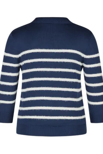 RABE Pullover pazifik gestreift
