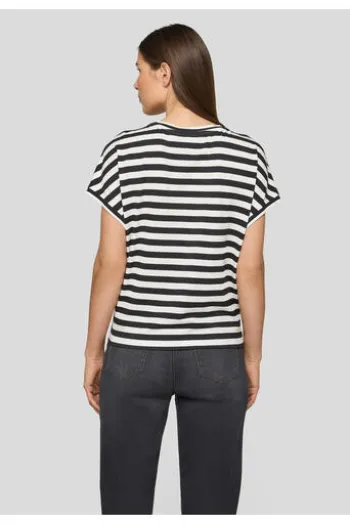 RABE Shirt alabaster gemustert Kurzarm