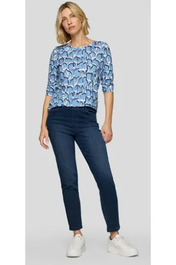RABE Shirt hellblau gemustert 3/4-Arm