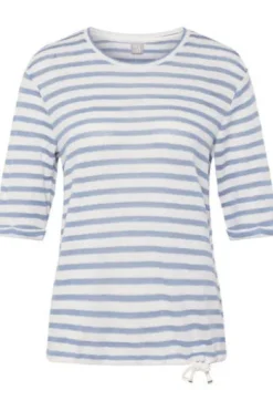 RABE Shirt himmelblau gestreift Kurzarm