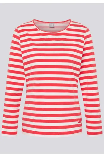 RABE Shirt koralle gestreift mit langem Arm