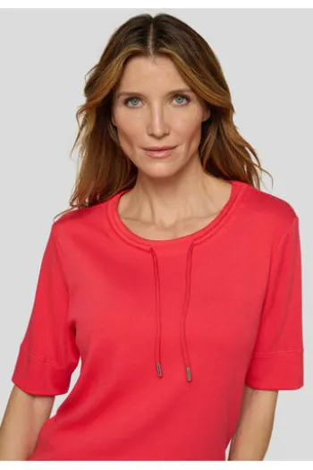 RABE Shirt koralle in softer Piqué-Struktur