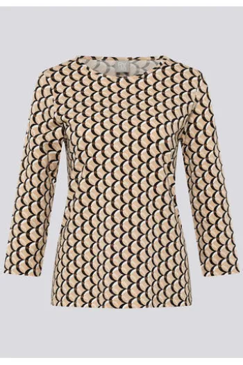 RABE Shirt mandel gemustert 3/4-Arm