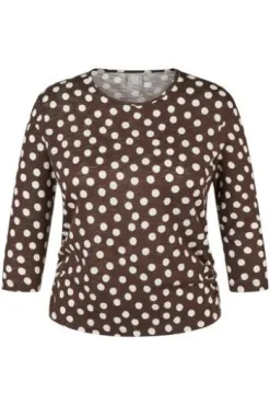 RABE Shirt mokka gepunktet 3/4-Arm