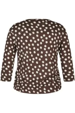 RABE Shirt mokka gepunktet 3/4-Arm