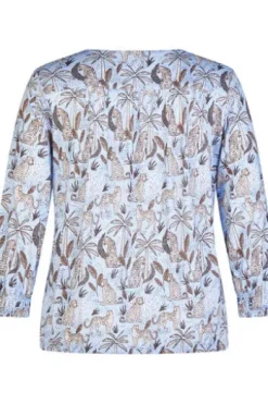 RABE Shirt ozean gemustert 3/4-Arm