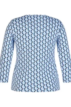RABE Shirt pastellblau gemustert 3/4-Arm