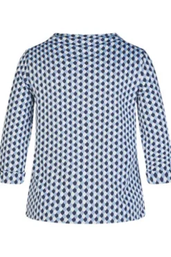 RABE Shirt pastellblau gemustert 3/4-Arm