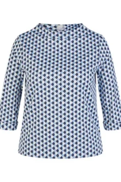 RABE Shirt pastellblau gemustert 3/4-Arm