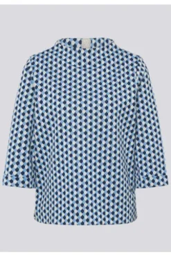 RABE Shirt pastellblau gemustert 3/4-Arm