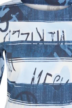 RABE Shirt pastellblau gestreift 3/4-Arm
