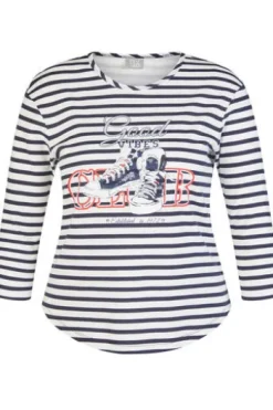 RABE Shirt pazifik gestreift 3/4-Arm
