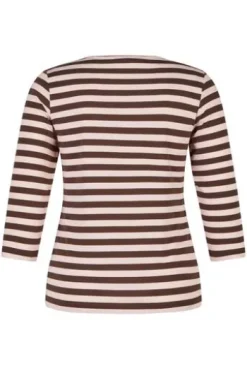 RABE Shirt rosé gestreift 3/4-Arm