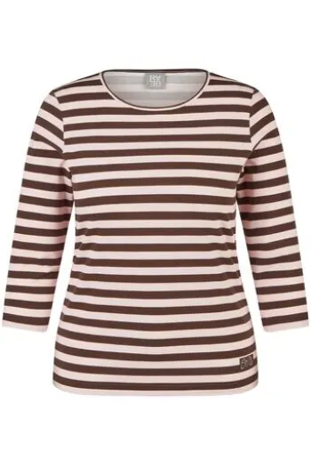 RABE Shirt rosé gestreift 3/4-Arm