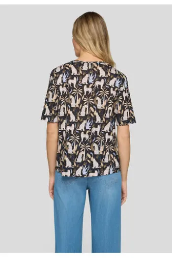RABE Shirt schwarz gemustert
