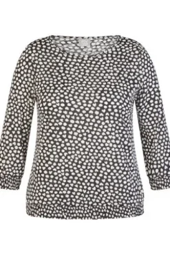 RABE Shirt schwarz gepunktet 3/4-Arm